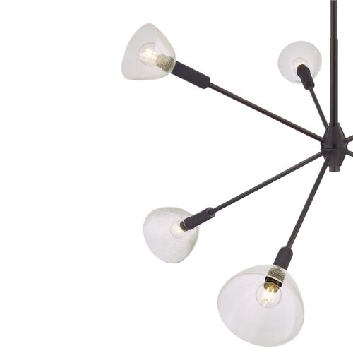 Halsten Chandelier, True Bronze/Silver Mesh 2 Halsten Chandelier, True Bronze/Silver Mesh