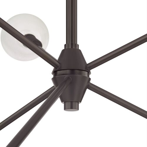 Halsten Chandelier, True Bronze/Silver Mesh 3 Halsten Chandelier, True Bronze/Silver Mesh