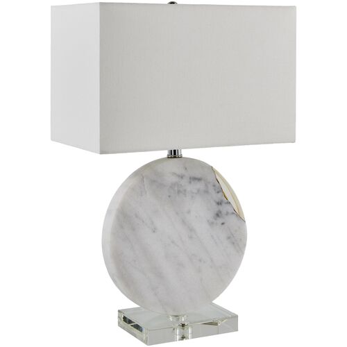 Virela Circle Base Table Lamp, White Marble 1 Virela Circle Base Table Lamp, White Marble