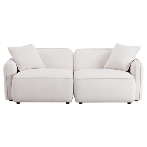 Xenon 2-Piece Corduroy Velvet Modular Loveseat 3 Xenon 2-Piece Corduroy Velvet Modular Loveseat