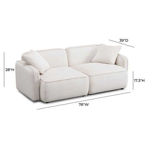 Xenon 2-Piece Corduroy Velvet Modular Loveseat 6 Xenon 2-Piece Corduroy Velvet Modular Loveseat
