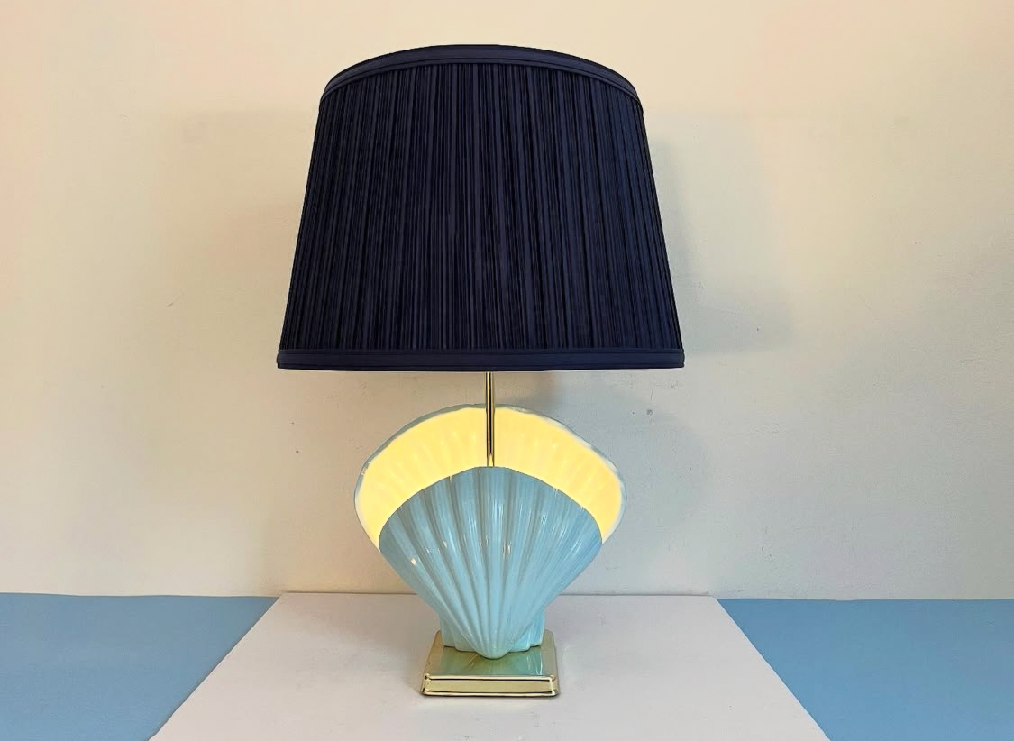 Ceramic Shell Lamp & Shade 6 Ceramic Shell Lamp & Shade