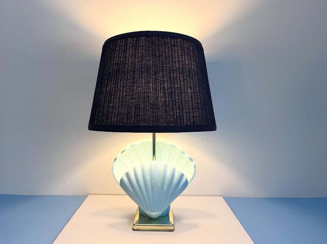 Ceramic Shell Lamp & Shade 7 Ceramic Shell Lamp & Shade