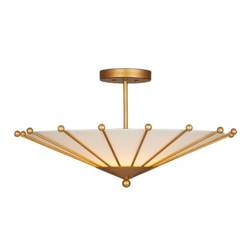 Epoch Semi Flush Mount, Gold 2 Epoch Semi Flush Mount, Gold