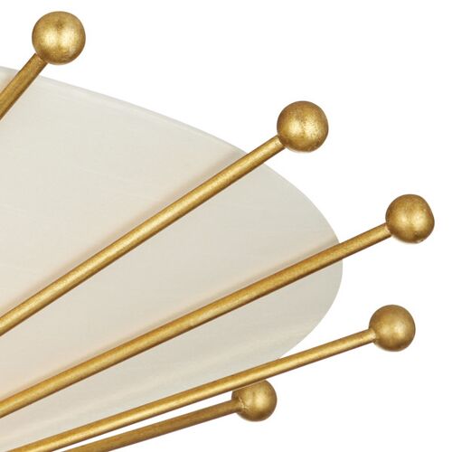 Epoch Semi Flush Mount, Gold 3 Epoch Semi Flush Mount, Gold