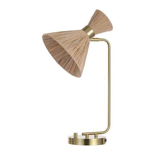 Christa Table Lamp, Brass/Natural 1 Christa Table Lamp, Brass/Natural