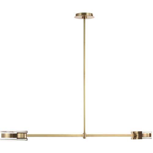Melange 54" Alabaster Linear Pendant 3 Melange 54" Alabaster Linear Pendant