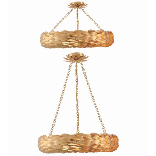 Broche 6 Light Ring Chandelier 4 Broche 6 Light Ring Chandelier
