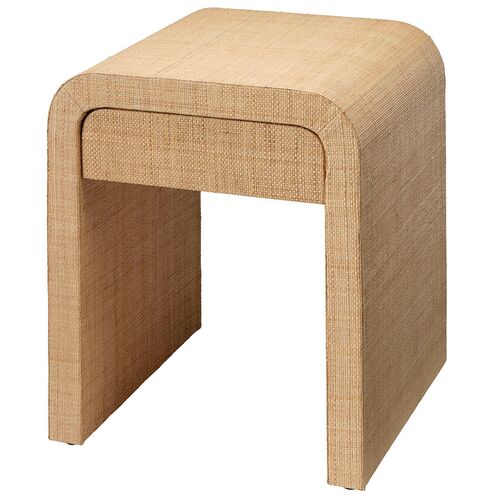 Montecito Raffia Side Table, Natural 1 Montecito Raffia Side Table, Natural