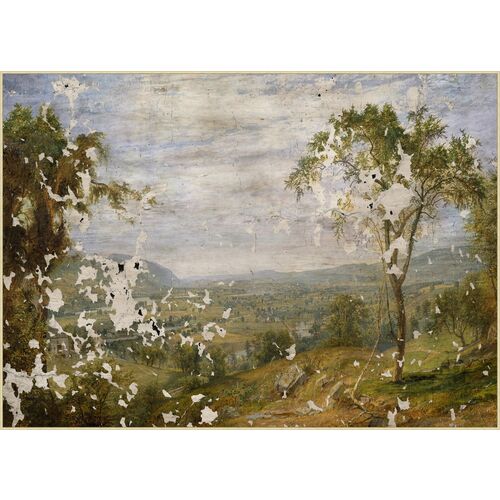 Lillian August, Crackled Country Scene