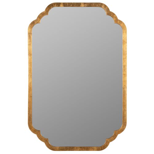 Cara Wall Mirror, Gold Leaf