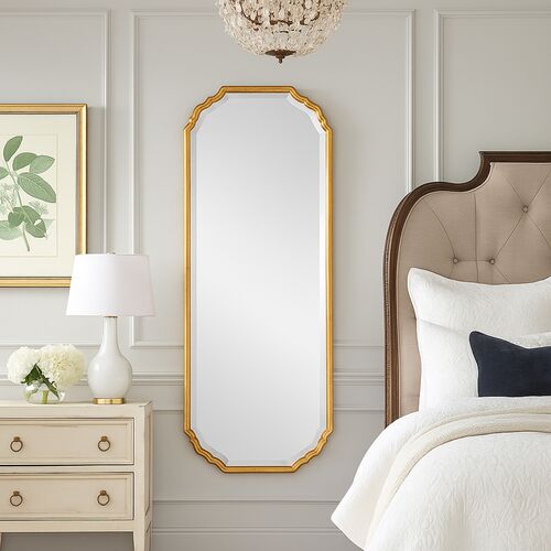Soleia Wall Mirror, Gold Leaf 2 Soleia Wall Mirror, Gold Leaf