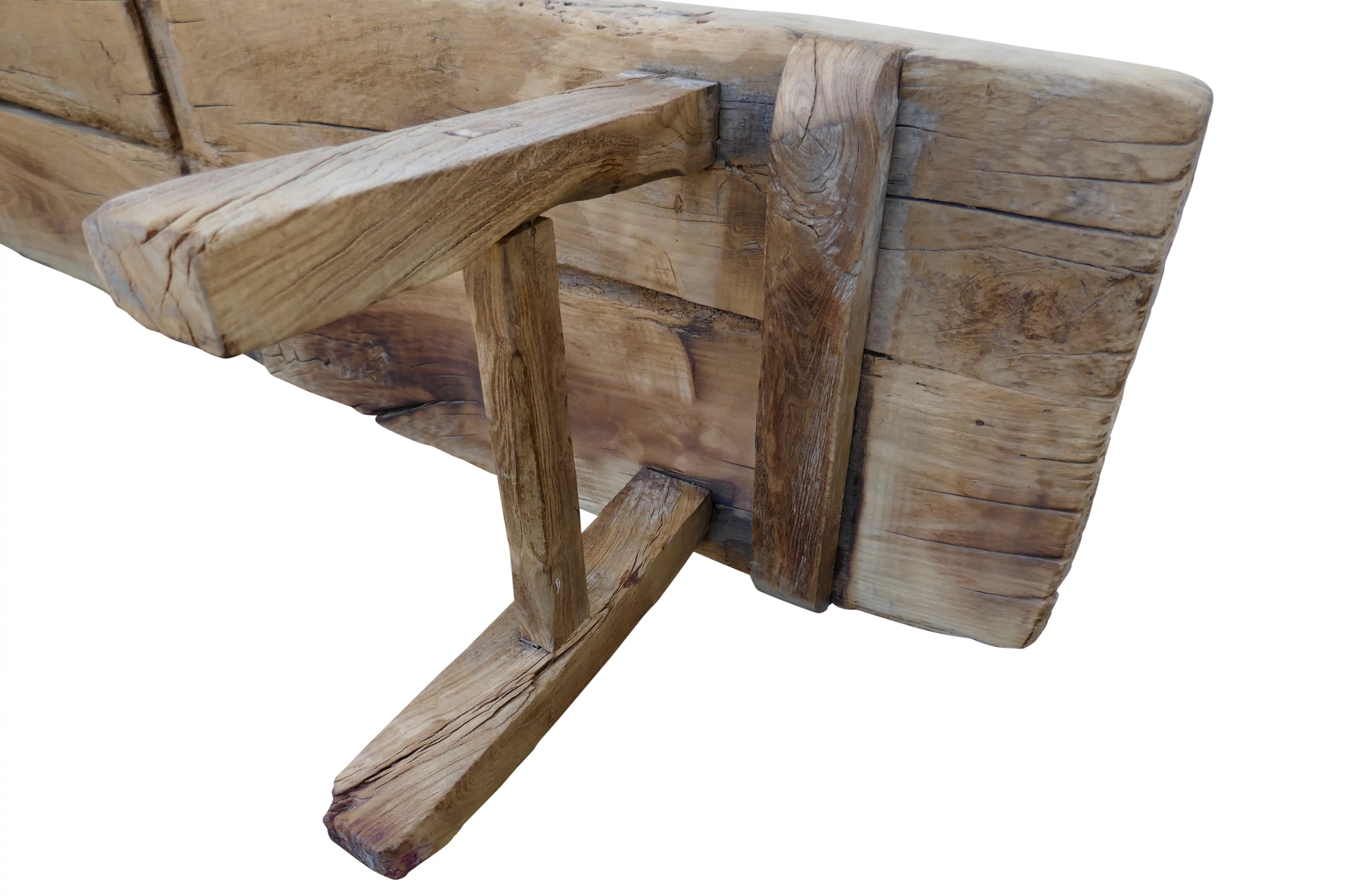 Antique Elmwood Rustic Bench/Table 6 Antique Elmwood Rustic Bench/Table