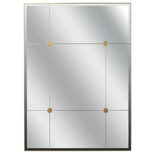 Loire Panel Wall Mirror, Gold 1 Loire Panel Wall Mirror, Gold