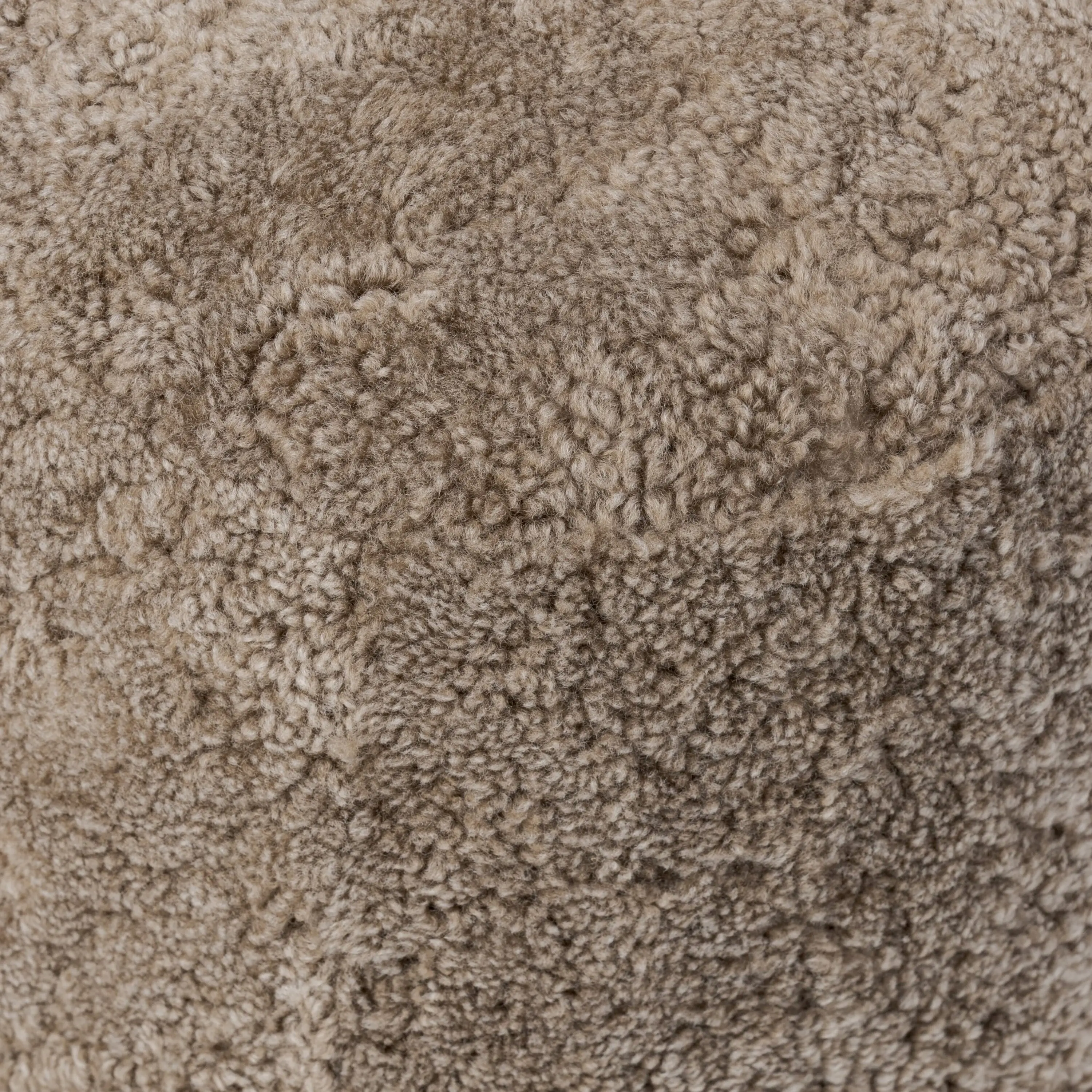 Zevoria Oval Ottoman, Taupe Shearling 8 Zevoria Oval Ottoman, Taupe Shearling
