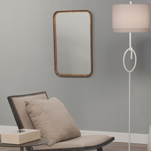 Principle Vanity Wall Mirror, Gold Leaf 3 Principle Vanity Wall Mirror, Gold Leaf