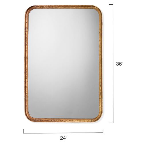 Principle Vanity Wall Mirror, Gold Leaf 4 Principle Vanity Wall Mirror, Gold Leaf