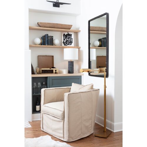 Knox Leather Rectangle Wall Mirror, Black 2 Knox Leather Rectangle Wall Mirror, Black