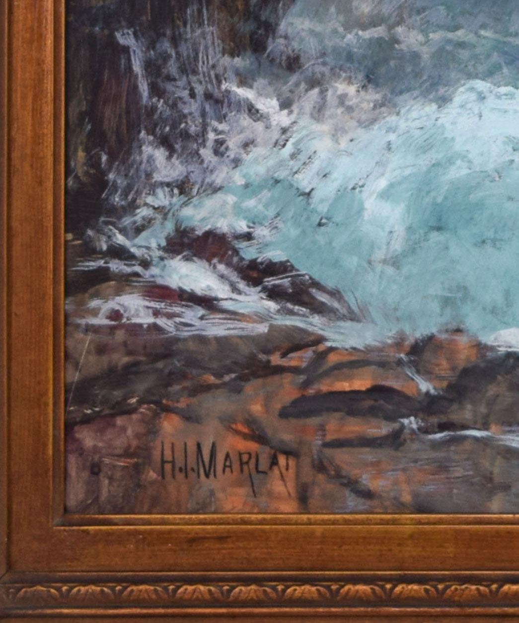 19thC Seascape Painting H Irving Marlatt 7 19thC Seascape Painting H Irving Marlatt