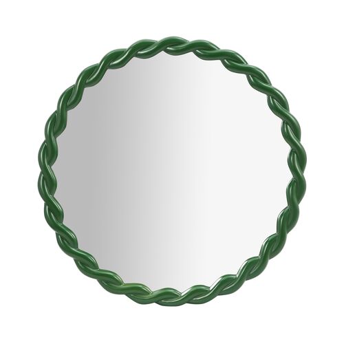 Ardena Glossy Round Wall Mirror, Forest Green 1 Ardena Glossy Round Wall Mirror, Forest Green