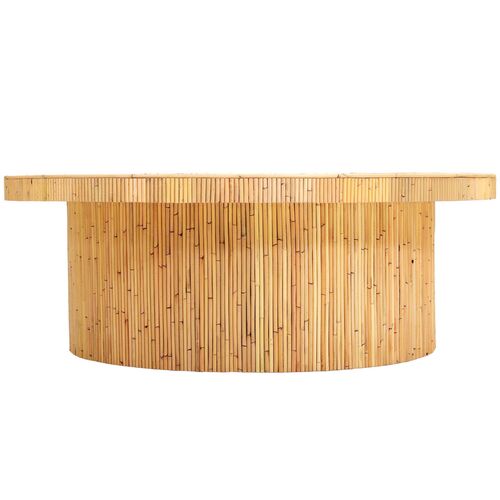Reeve Rattan Round Coffee Table, Natural 2 Reeve Rattan Round Coffee Table, Natural