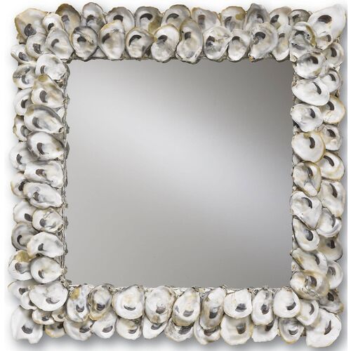 Oyster Shell Mirror, Natural 1 Oyster Shell Mirror, Natural