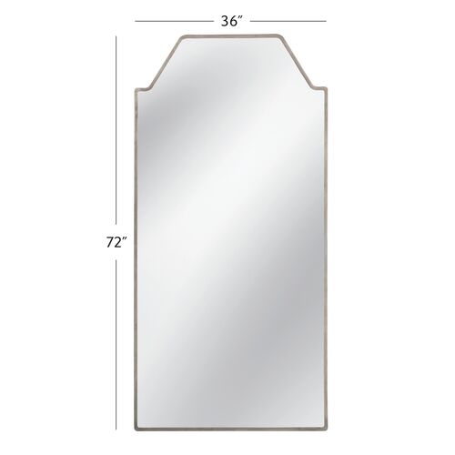 Sylvia Floor Mirror, Silver Leaf 5 Sylvia Floor Mirror, Silver Leaf