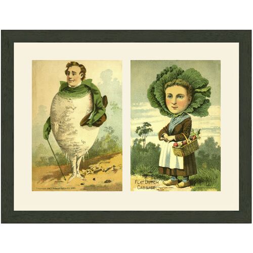 Whimsical Vegetable Couple, 1900 1 Whimsical Vegetable Couple, 1900