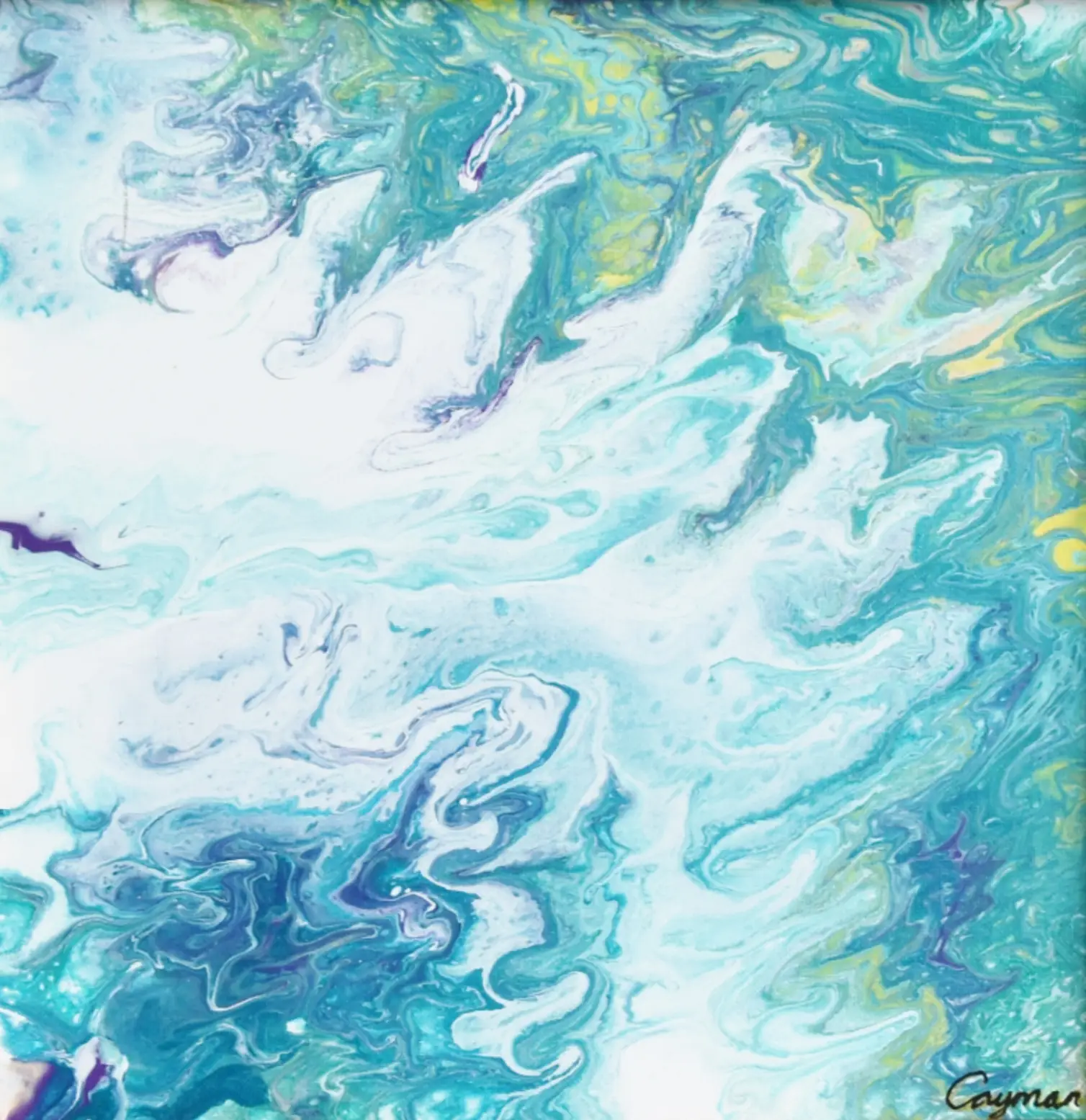 Modern Abstract Marbleized Art Painting 2 Modern Abstract Marbleized Art Painting