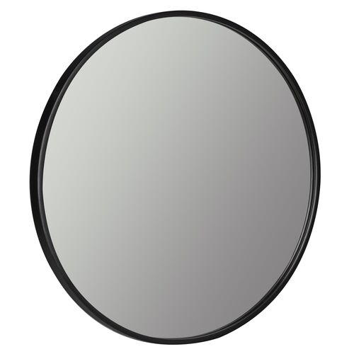 Luna Round Wall Mirror, Black 2 Luna Round Wall Mirror, Black