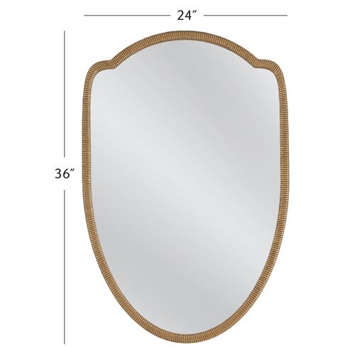 Toby Wall Mirror, Brass 7 Toby Wall Mirror, Brass