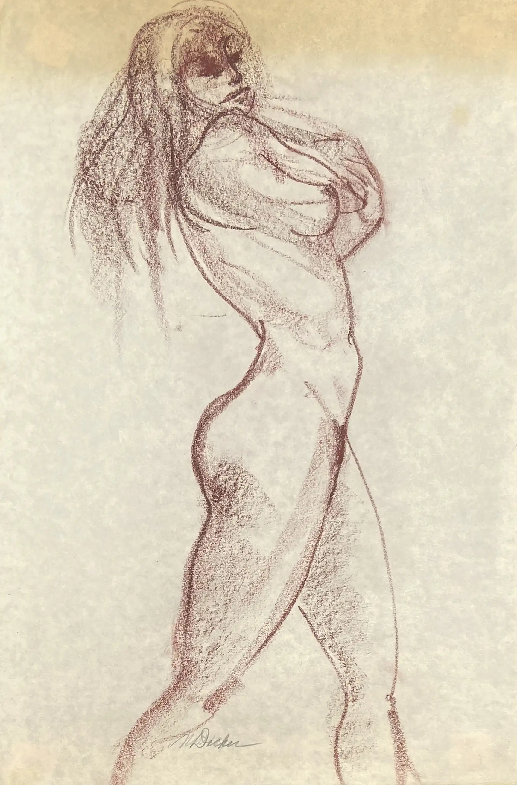 Standing Nude by Michael Decker, 1970s 1 Standing Nude by Michael Decker, 1970s