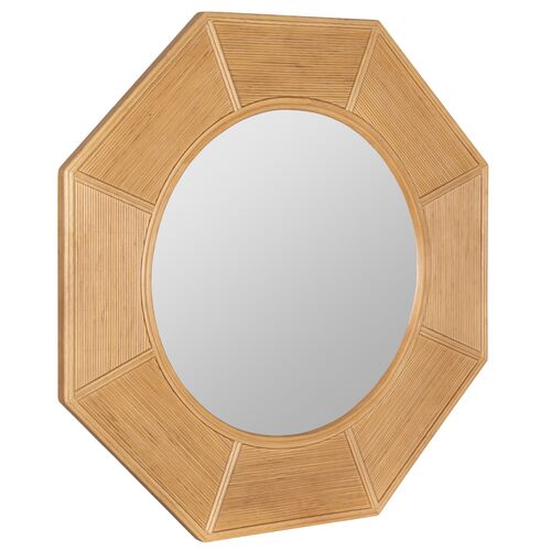 Kira Octagonal Wall Mirror, Natural 3 Kira Octagonal Wall Mirror, Natural