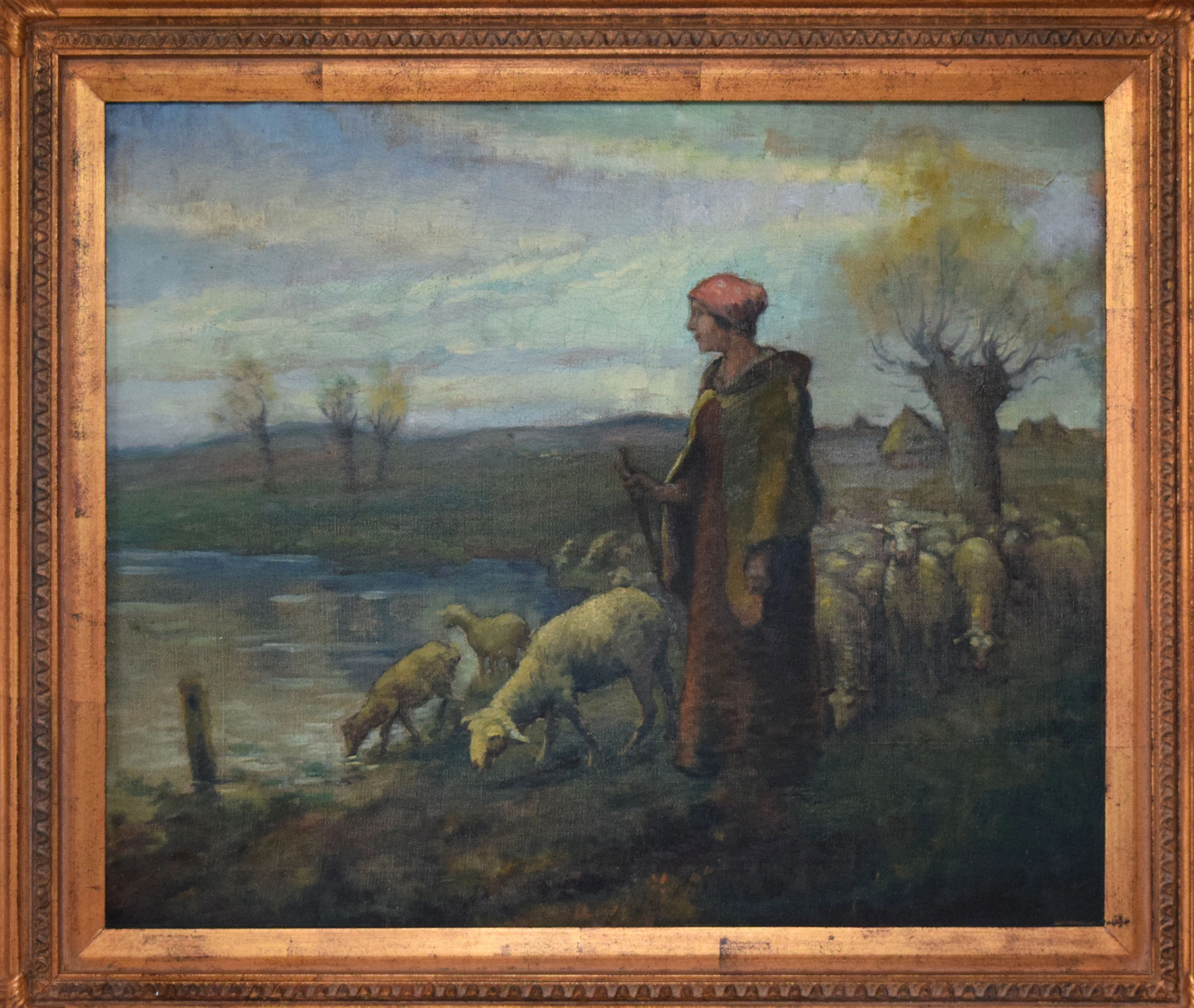 Antique Continental Landscape with Sheep 2 Antique Continental Landscape with Sheep