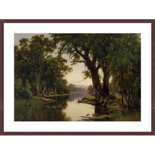 A billabong of the Goulburn Victoria by H.J. Johnstone Framed Print