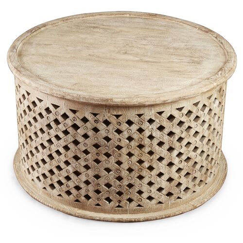 Ethan Round Coffee Table, Weathered Sand 1 Ethan Round Coffee Table, Weathered Sand