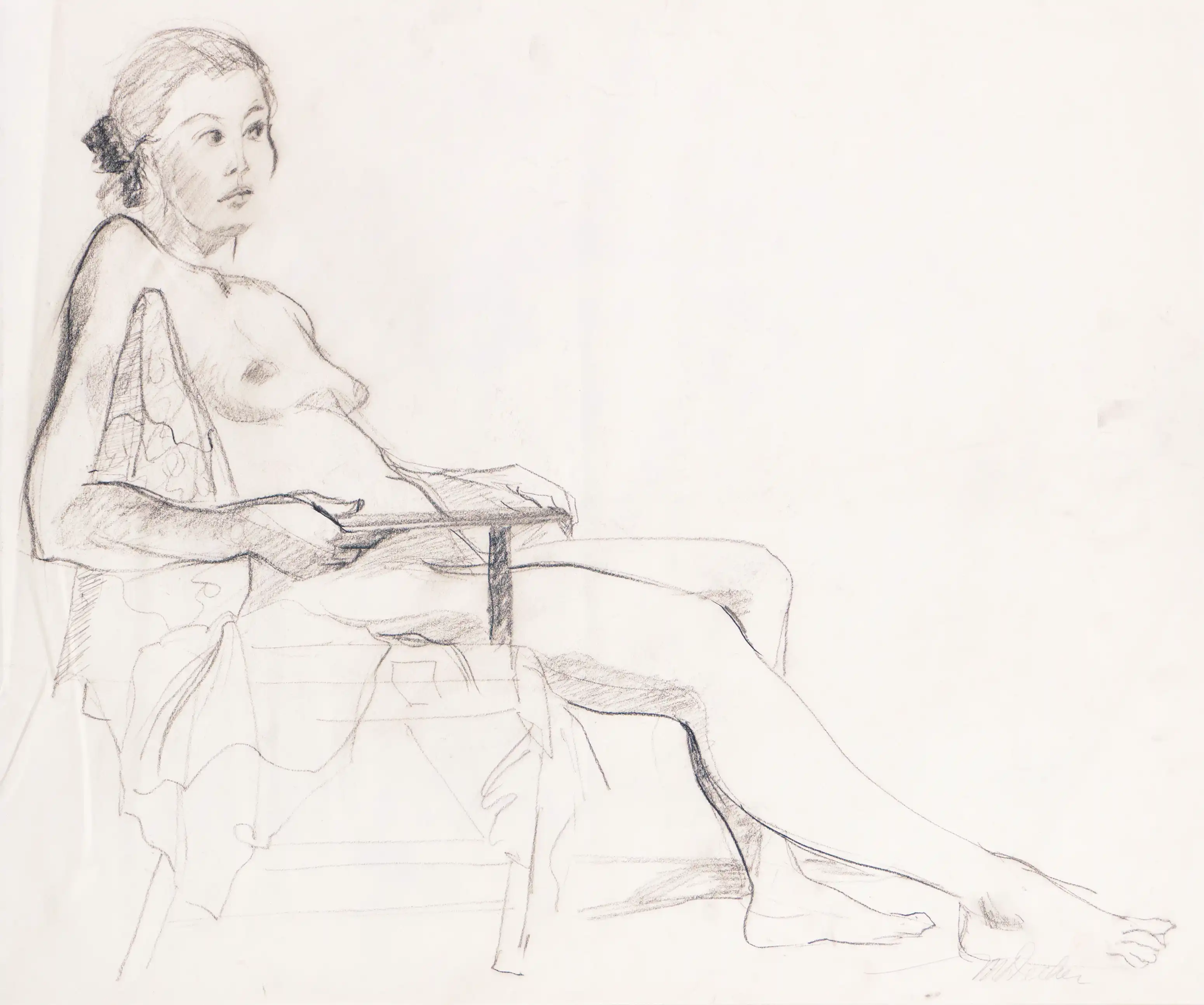 Seated Nude by Michael Decker 1 Seated Nude by Michael Decker