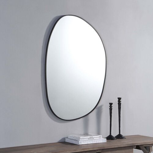 Sylas Oval Wall Mirror, Matte Black 4 Sylas Oval Wall Mirror, Matte Black