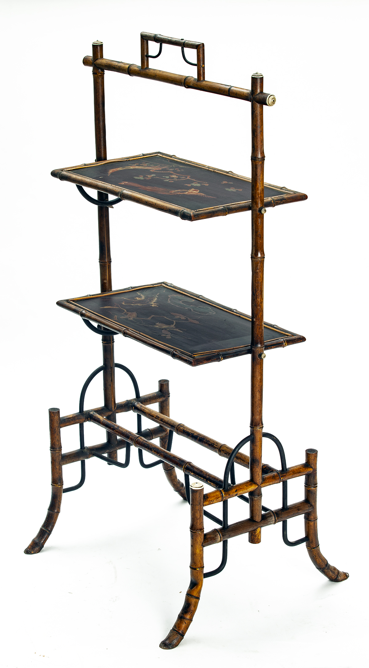 Asian Two Tier Tray Stand 4 Asian Two Tier Tray Stand