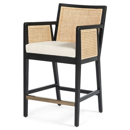 Aimee Stool, Brushed Ebony