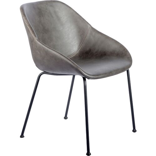 S/2 Ryan Side Chairs, Dark Grey 2 S/2 Ryan Side Chairs, Dark Grey