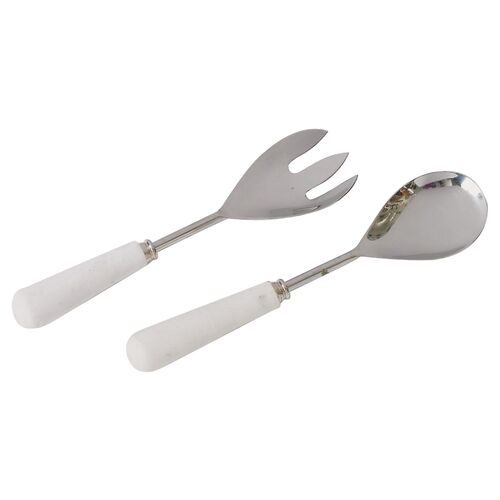 Marble-Handle Serving Set 1 Marble-Handle Serving Set