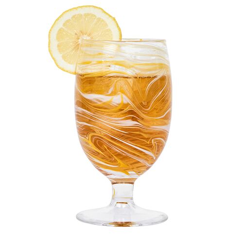 Puro Marbled Goblet, Yellow 2 Puro Marbled Goblet, Yellow