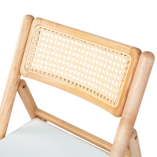 S/2 Giada Folding Dining Chairs, White 3 S/2 Giada Folding Dining Chairs, White
