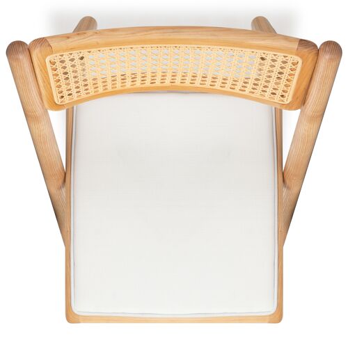 S/2 Giada Folding Dining Chairs, White 7 S/2 Giada Folding Dining Chairs, White