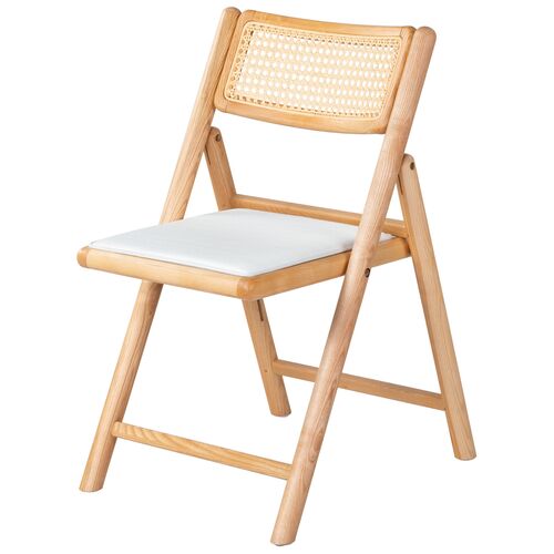 S/2 Giada Folding Dining Chairs, White 8 S/2 Giada Folding Dining Chairs, White