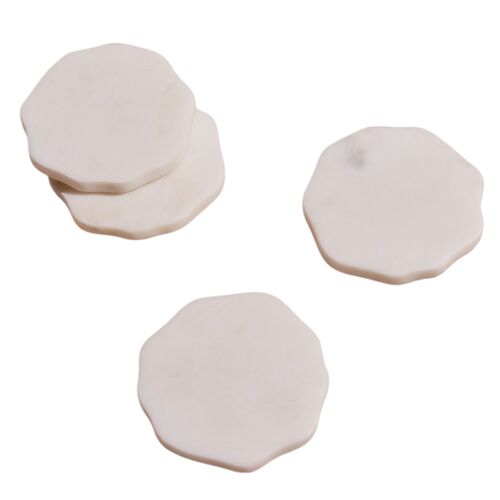 S/4 Flor Marble Coasters