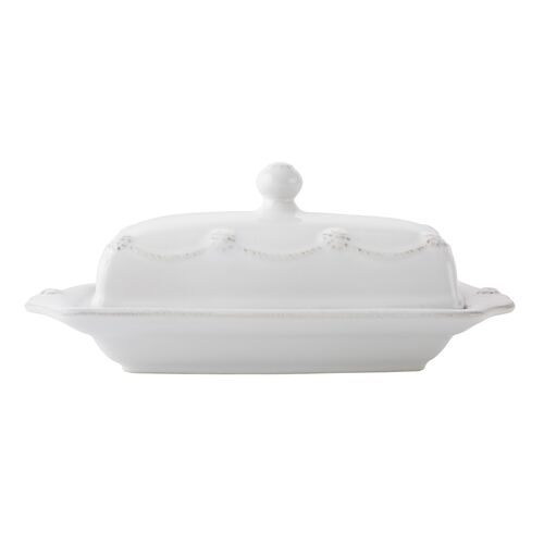 Berry & Thread Butter Dish, Whitewash