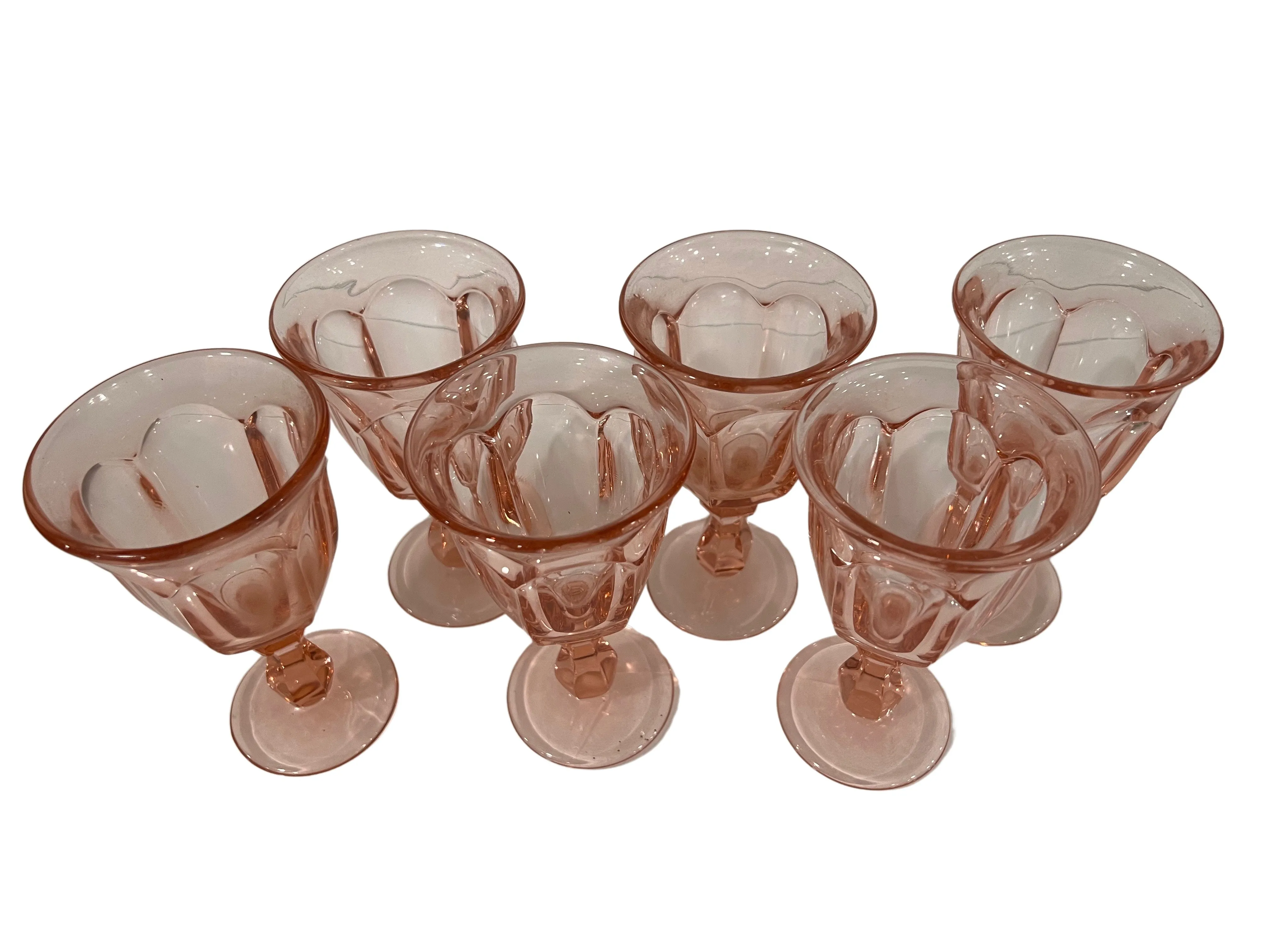 Blush Midcentury Aperitif Glasses, S/6 5 Blush Midcentury Aperitif Glasses, S/6