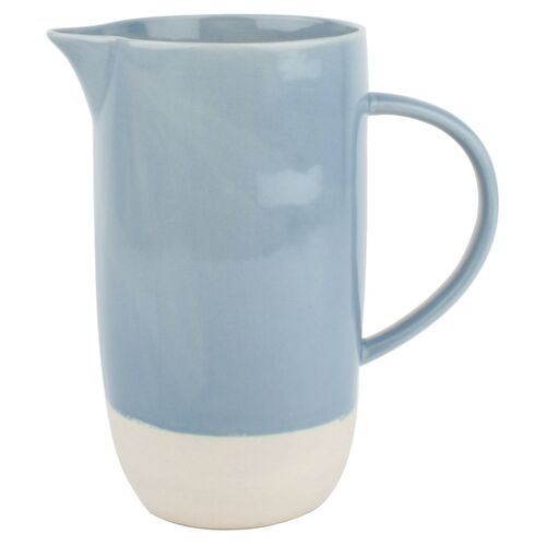 Shell Bisque Pitcher Blue